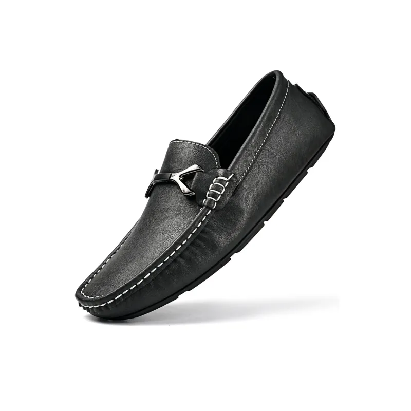 King Jinmai Men's Casual Shoes Men Low Top Black, Gray, Brown-2