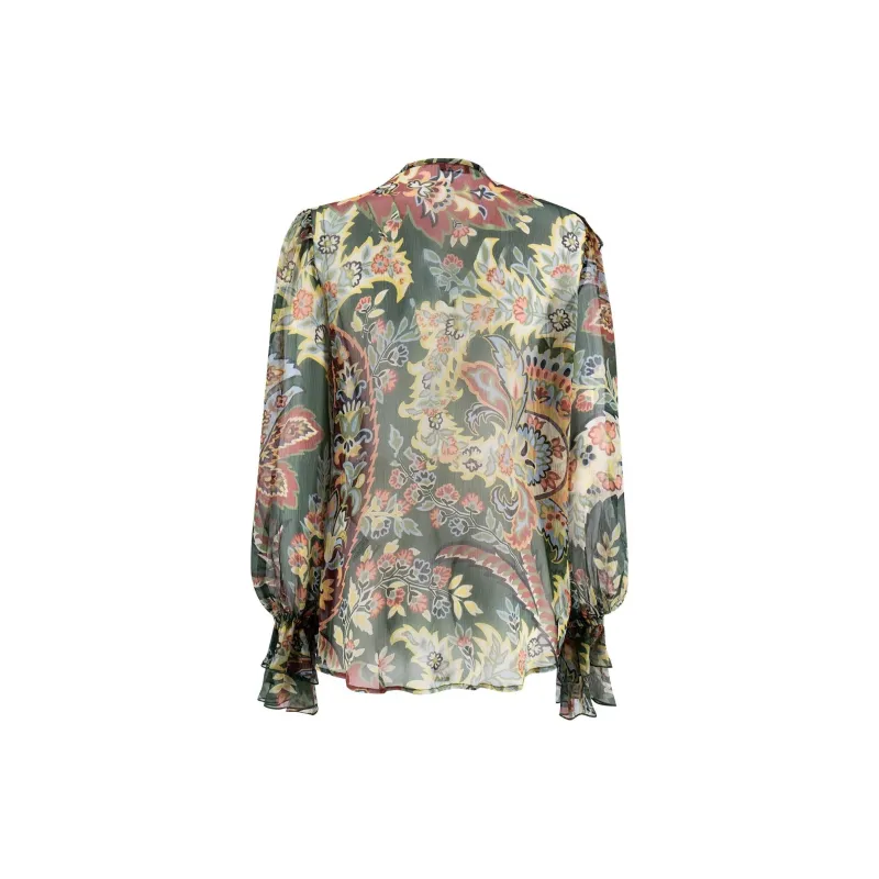 ETRO Floral Printed Ruffled Shirt-1