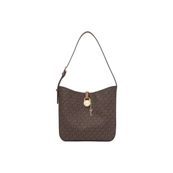 MICHAEL KORS Coated Canvas Handbag Shoulder Bag Small Size Women's Dark Brown