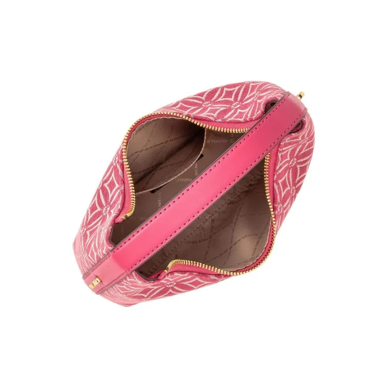 MICHAEL KORS Jacquard Fabric Crossbody One Shoulder Handbag Small Size Women's Light Berry Pink-2