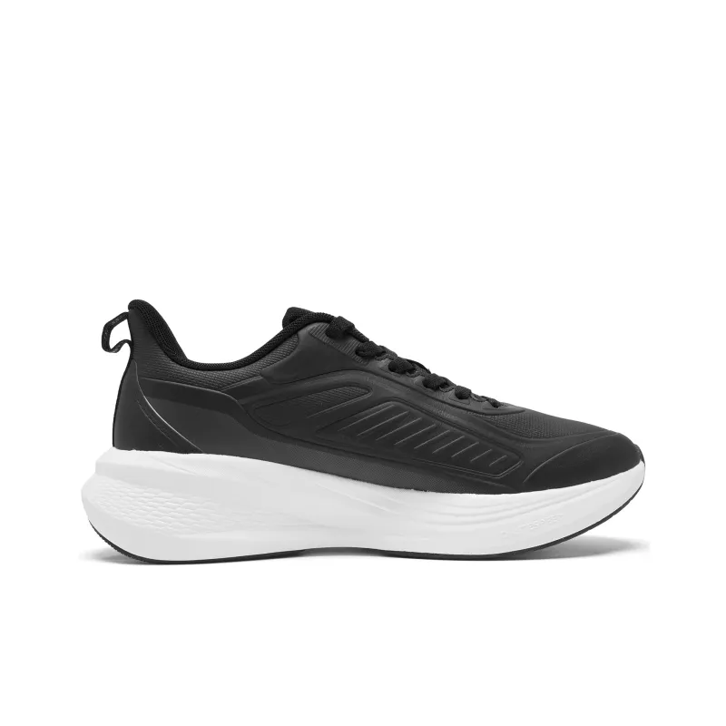 QIAODAN Rainwing 4.0 Warm Wear Resistant Slip Resistant Low Top Q LITESPEED Technology Running Shoes Men's Black White-1