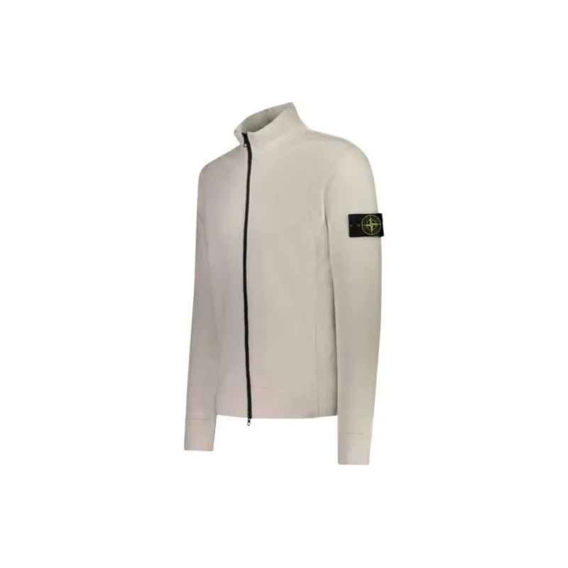 STONE ISLAND Logo Patch Zip Up Cardigan-2
