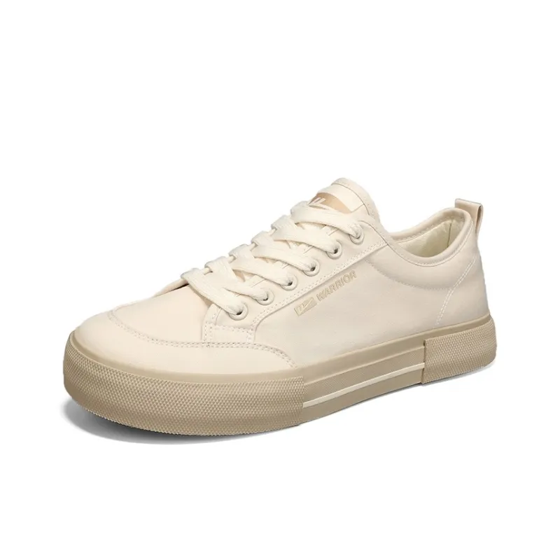 Warrior Wear resistant, Lightweight, Breathable, And Non slip. Low Top Canvas Shoes Men's Beige-2
