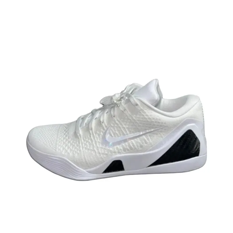 Nike Kobe 9 EM 'Halo' Wear Resistant Low Top Basketball Shoes Men's White-0