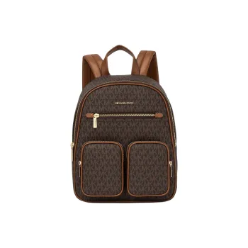 MICHAEL KORS Jet Set Item Coated Canvas Backpack Medium Size Women's Brown