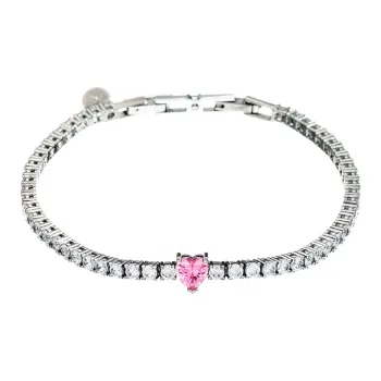 CHIARA FERRAGNI Zircon Water Coated 18K Gold Italian Luxury Bangle Women's Silver