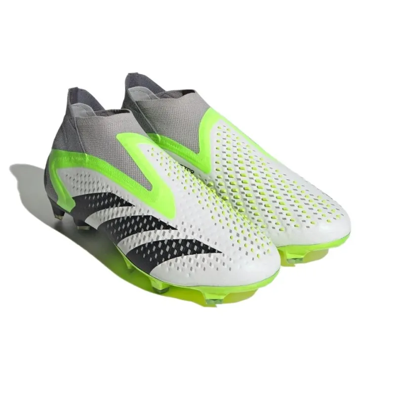 Adidas Predator Accuracy+ Fg Cloud White Core Black Lucid Lemon-2