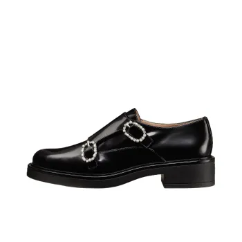 Stuart Weitzman/SW Leighton Monk Strap Casual Single Shoes Women's Black