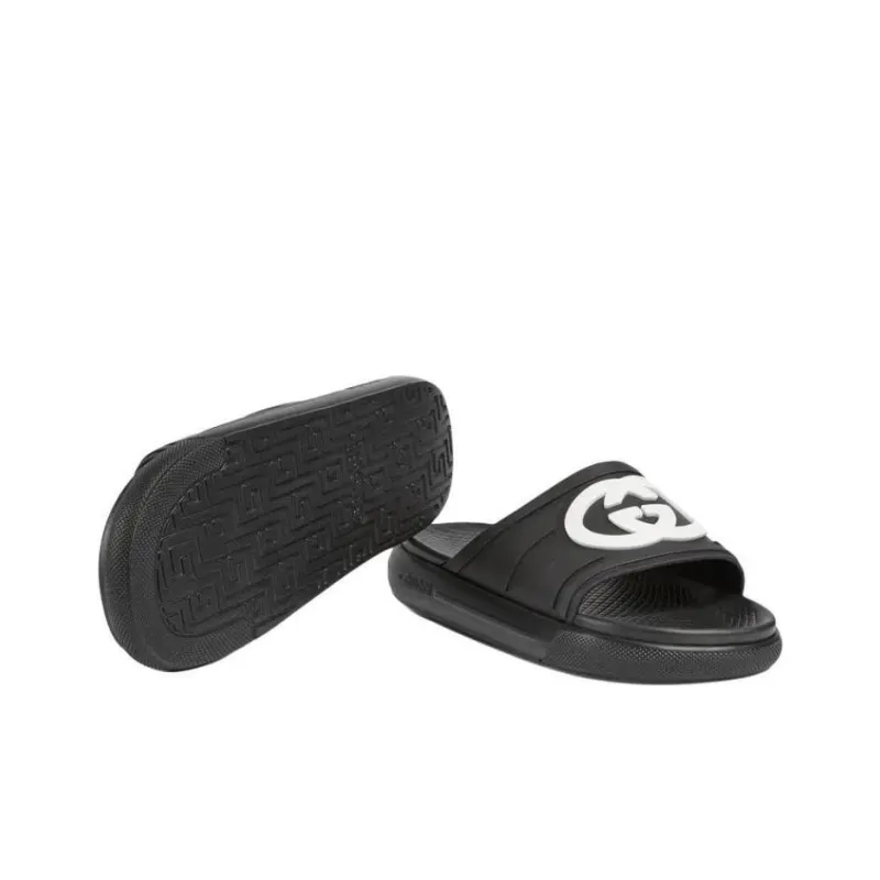 GUCCI Slide Slippers Men's Black-4