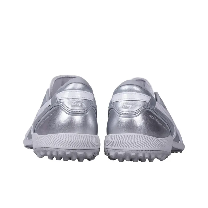 Asics C3 TF Rubber Broken Studs Artificial Ground Anti Slip Wear Resistant Soccer Shoes Unisex Silver-3