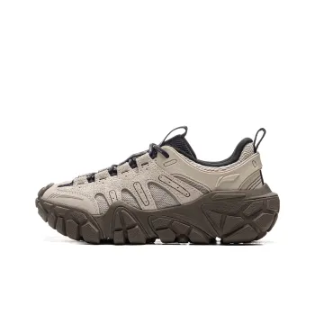 LiNing Dunes Cushioning Anti Slip Wear Resistant Breathable Height Increasing Low Top Casual Shoes Women's Oat Gray