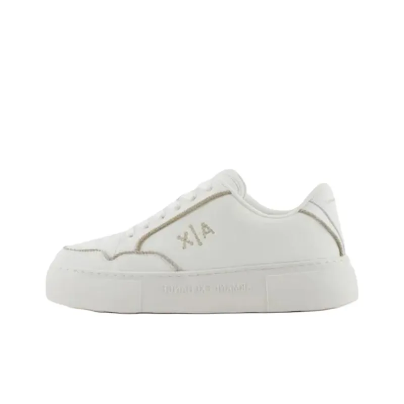 ARMANI EXCHANGEAE Low Top Skateboard Shoes Women's White-0
