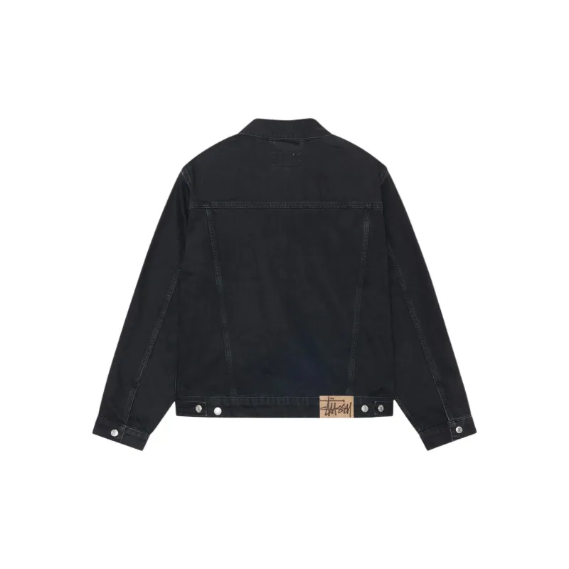 Stussy Denim Trucker Jacket Black - POIZON