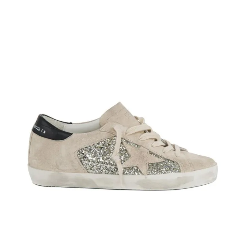 Golden Goose Super Star Stylish Skateboarding Shoes Women's Beige Vintage Version-1