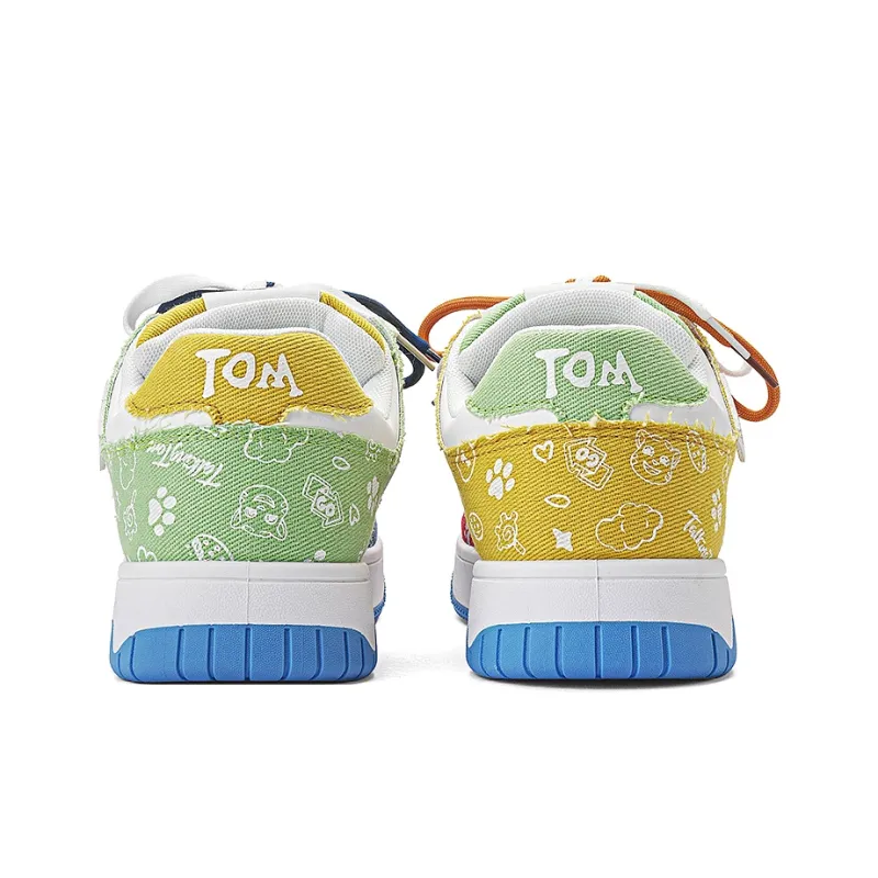 TALKING TOM Wear-resistant Lightweight Breathable And Non-slip. Low-Top Skateboard Shoes Unisex Mismatched-5