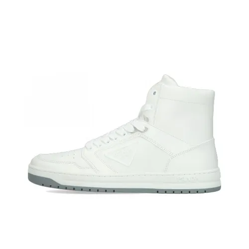 PRADA Skateboard Shoes Women's High-Top White