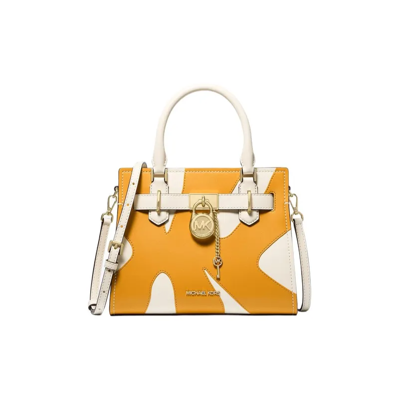 MICHAEL KORS Hamilton Series Polyurethane Crossbody One Shoulder Handbags Small Size Women's Yellow & Multicolor-0
