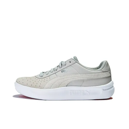 PUMA GV yellow Anti Slip Wear Resistant Low Top Skateboard Shoes Unisex Gray White