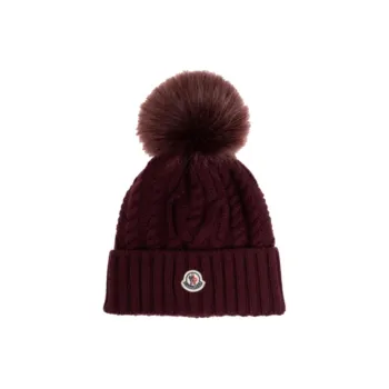 Moncler Pom Pom Embellished Knitted Beanie