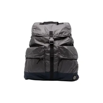 STONE ISLAND PU Backpack Men's Gray