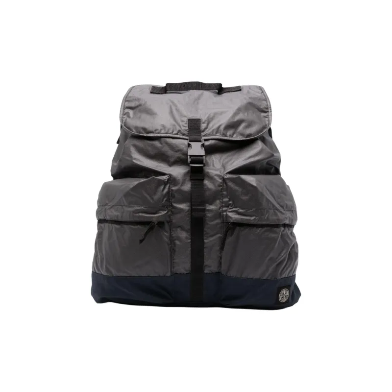 STONE ISLAND PU Backpack Men's Gray-0