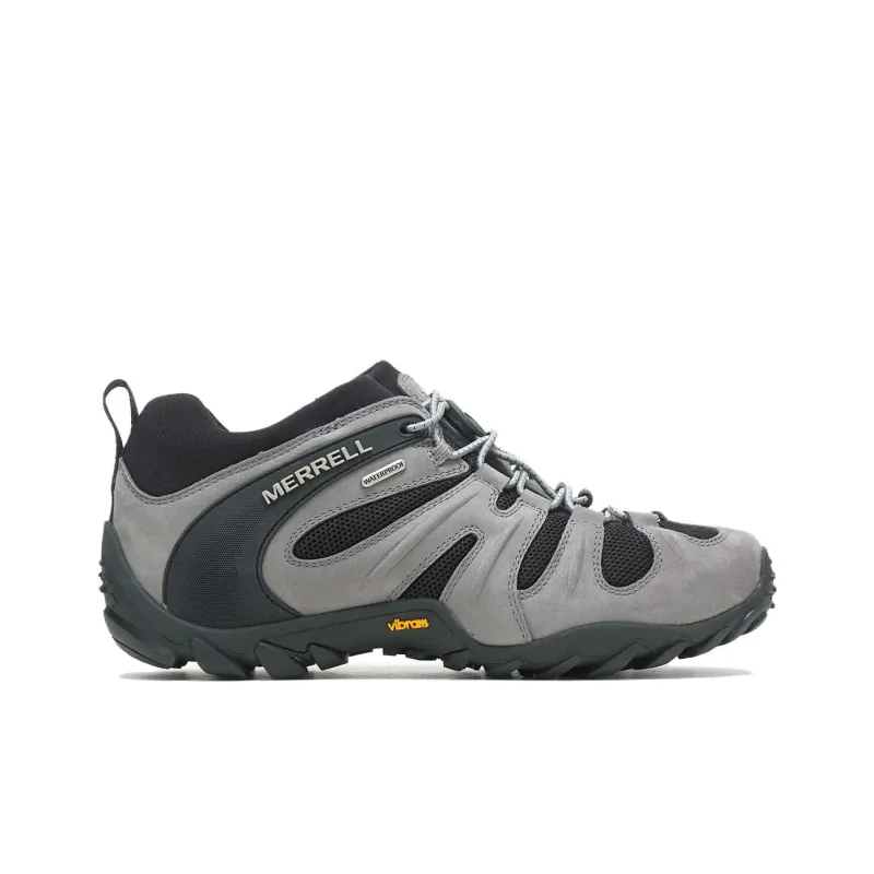 MERRELL Chameleon 8 Slip-Resistant Water-Resistant Low-Top Hiking Shoes Men's Charcoal Gray-1