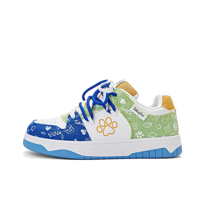 TALKING TOM Wear-resistant Lightweight Breathable And Non-slip. Low-Top Skateboard Shoes Unisex Mismatched-3