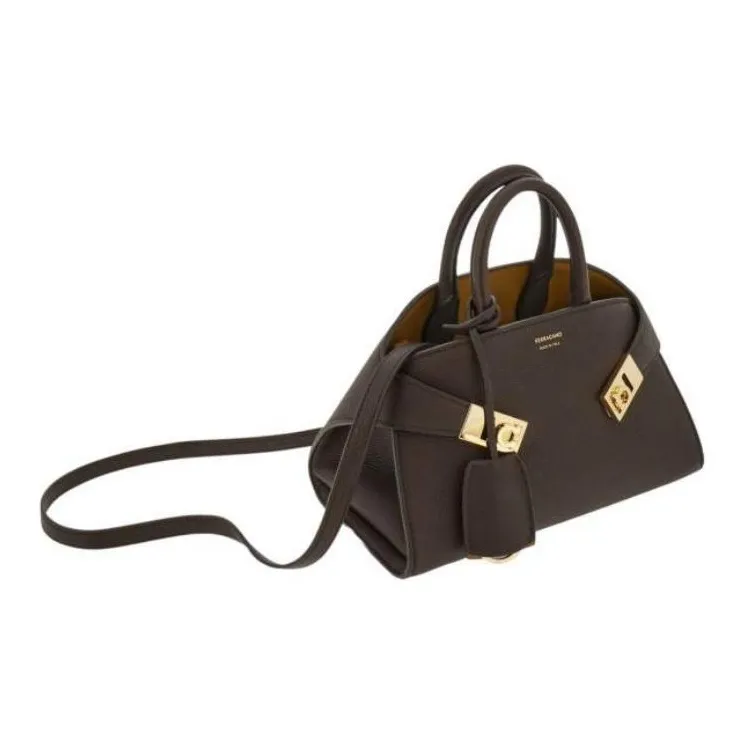 FERRAGAMO Calfskin Handbag Mini Women's Coffee-2