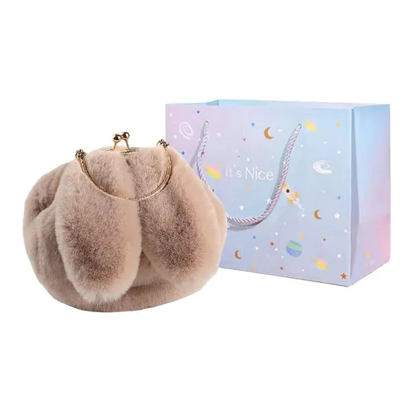 GOX Plush One Shoulder Handbag Regular Women's Lotus Color/Pink/Violet/Khaki/Pink/White-6