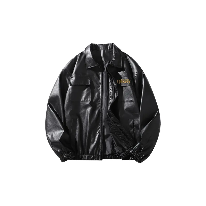 Qnxeey Leather Jackets Unisex-1