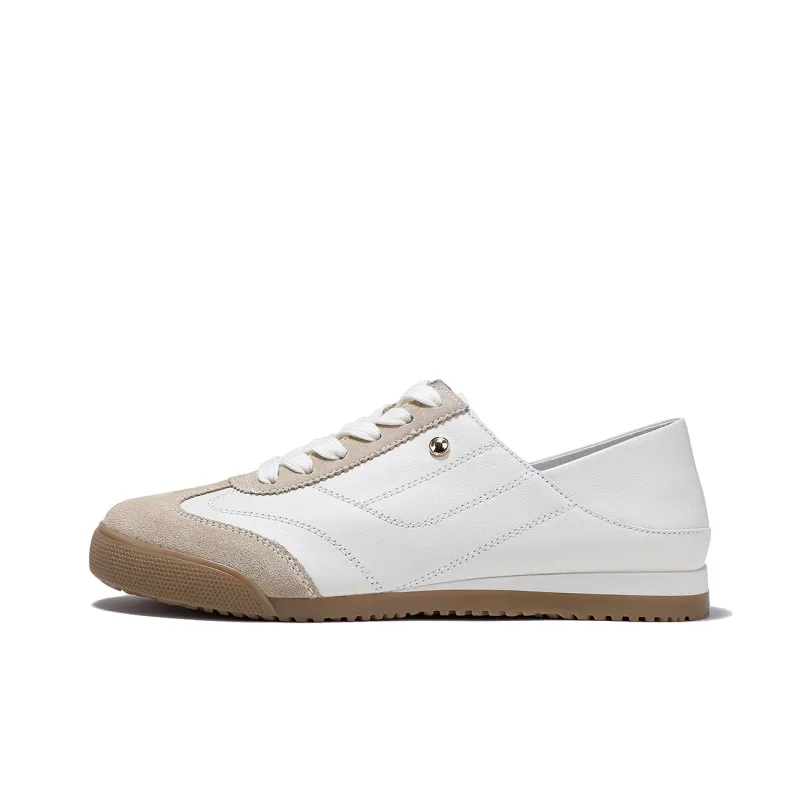 BELLALILY Moisture Wicking Lightweight Low Top Casual Shoes Women's Apricot-2
