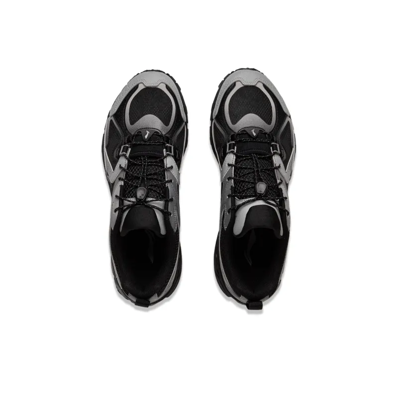 LiNing Support 2.0 Trail V2 Anti Slip Wear Resistant Low Top Running Shoes Men's Black Gray Color-3