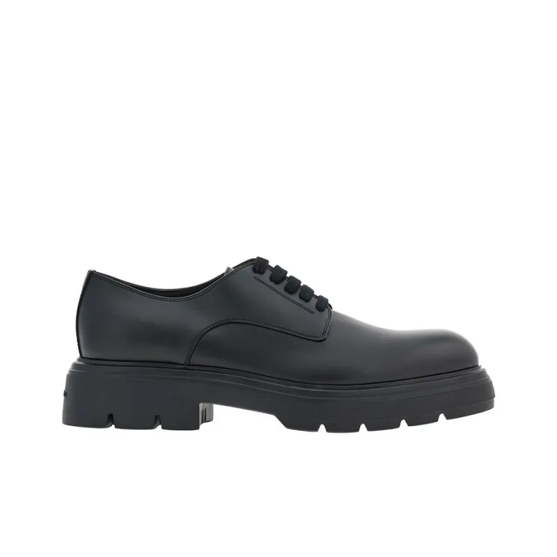 FERRAGAMO Lace-up Leather Derby Shoes-1