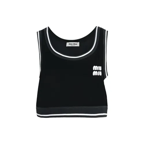 MIU MIU Tank Tops Women's Black