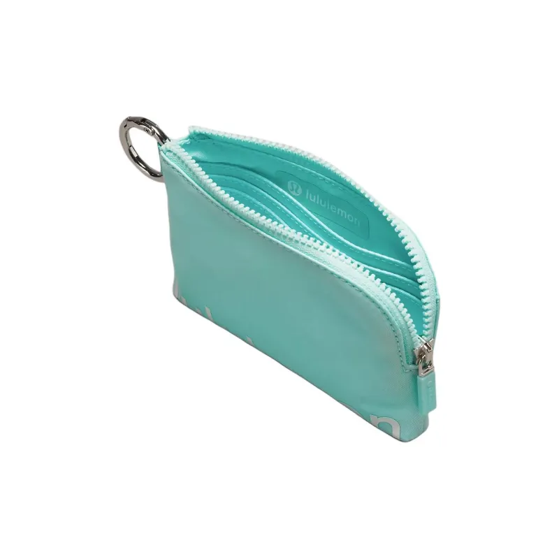 Lululemon Recycled Polyester Card Holder Regular Unisex Mint & White-2