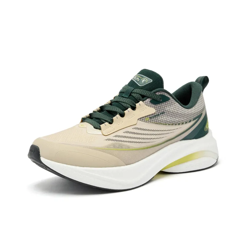 QIAODAN Rain Swallow 4.0 Running Shoes Men Low Top Birch Wood/Wutong Green-2