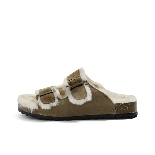 HUANQIU Quiet Slip Resistant Slide Slippers Women's