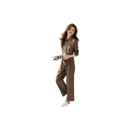 Mo Han Yi Mei Jumpsuits Women's Coffee