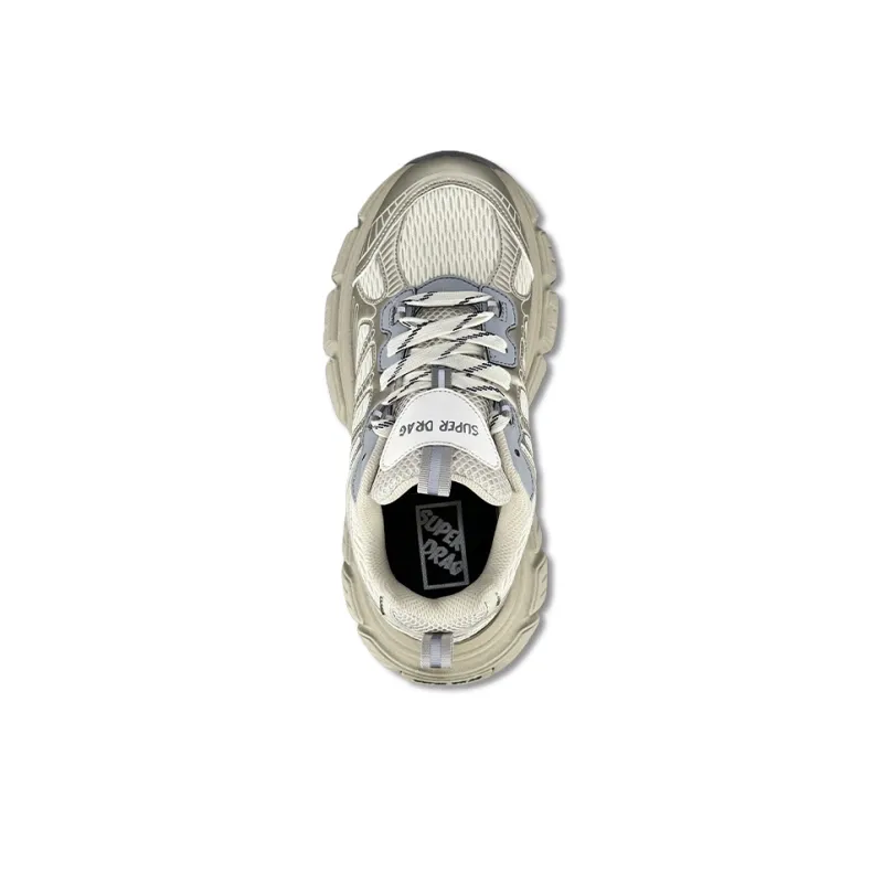 LuzaoT SUPER DRAG Low Top Chunky Sneakers Women's Beige-3