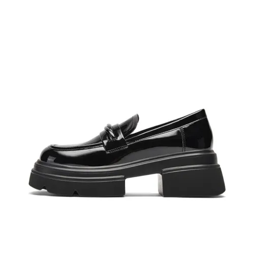 DAPHNE Women's Height Journal Loafers 6CM Women's Black
