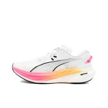 PUMA Deviate NITRO 3 Abrasion Resistant Breathable Low Top Running Shoes Women's White