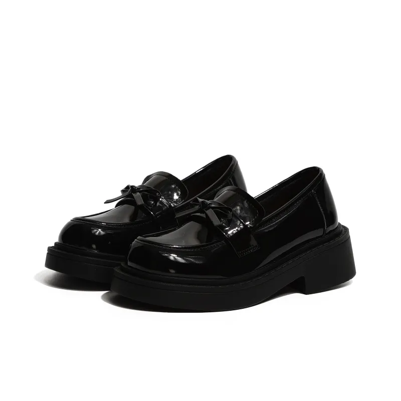 NUNZ Loafers Women's Black Glossy/Black Matte-2