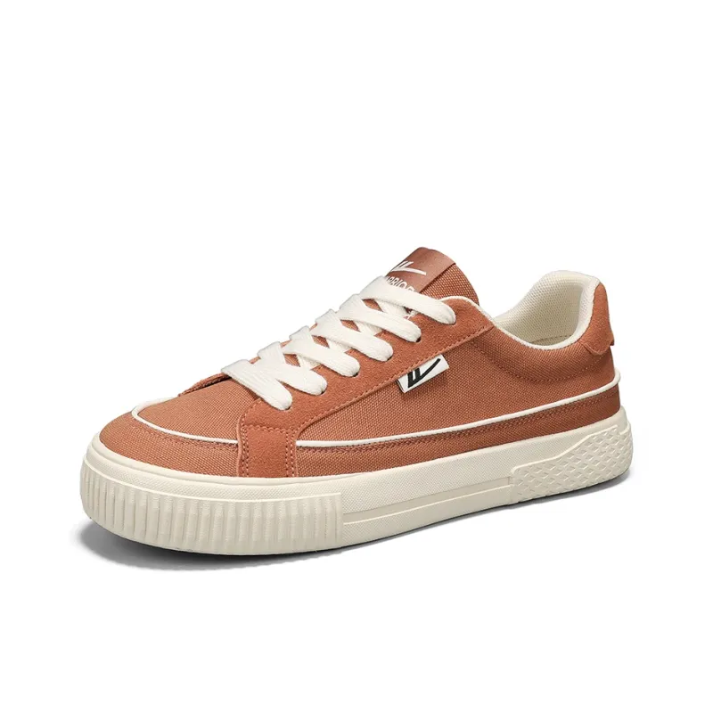 Warrior Wear resistant Lightweight Breathable And Non slip. Low Top Canvas Shoes Men's Orange Red-2