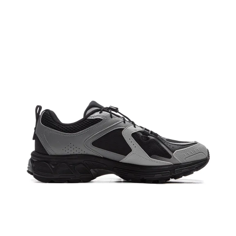 LiNing Support 2.0 Trail V2 Anti Slip Wear Resistant Low Top Running Shoes Men's Black Gray Color-1