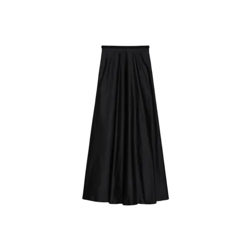 MaxMara Studio Casual Long Skirts Women's Black