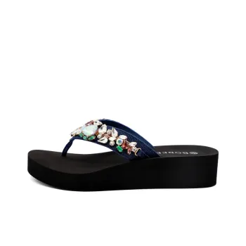 BOREE Quiet Slip Resistant Flip Flops Women's Black