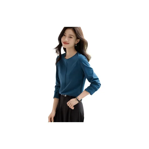 Mo Han Yi Mei T-Shirts Women's Peacock Blue