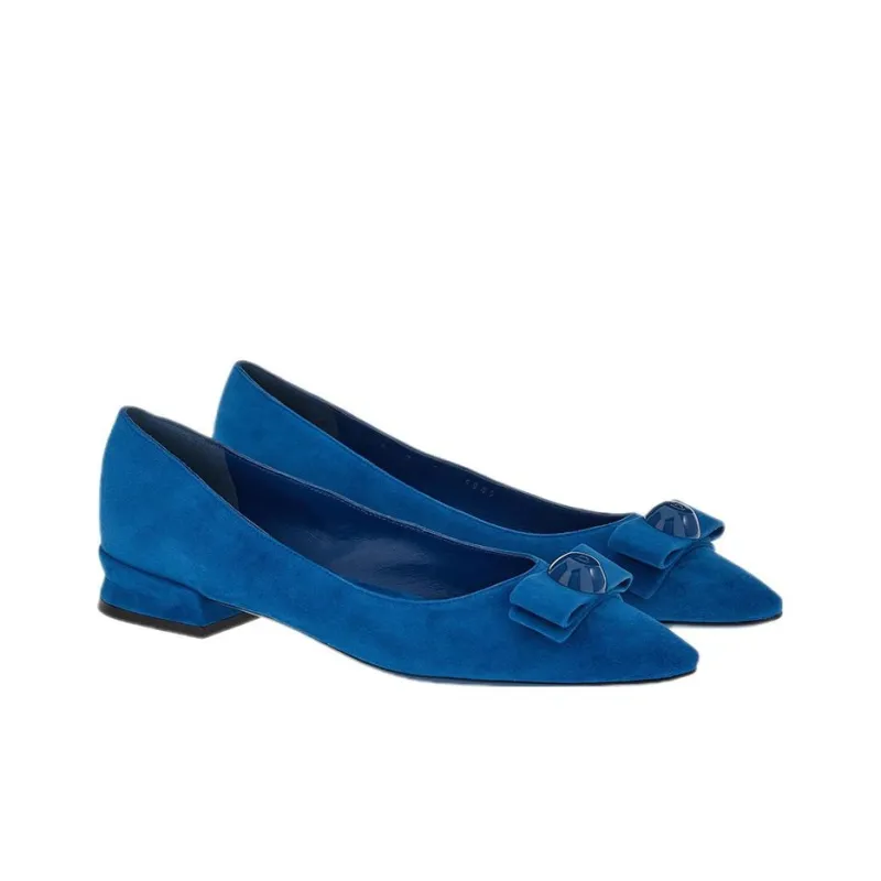 FERRAGAMO Vara Flat Shoes Women's Blue-2