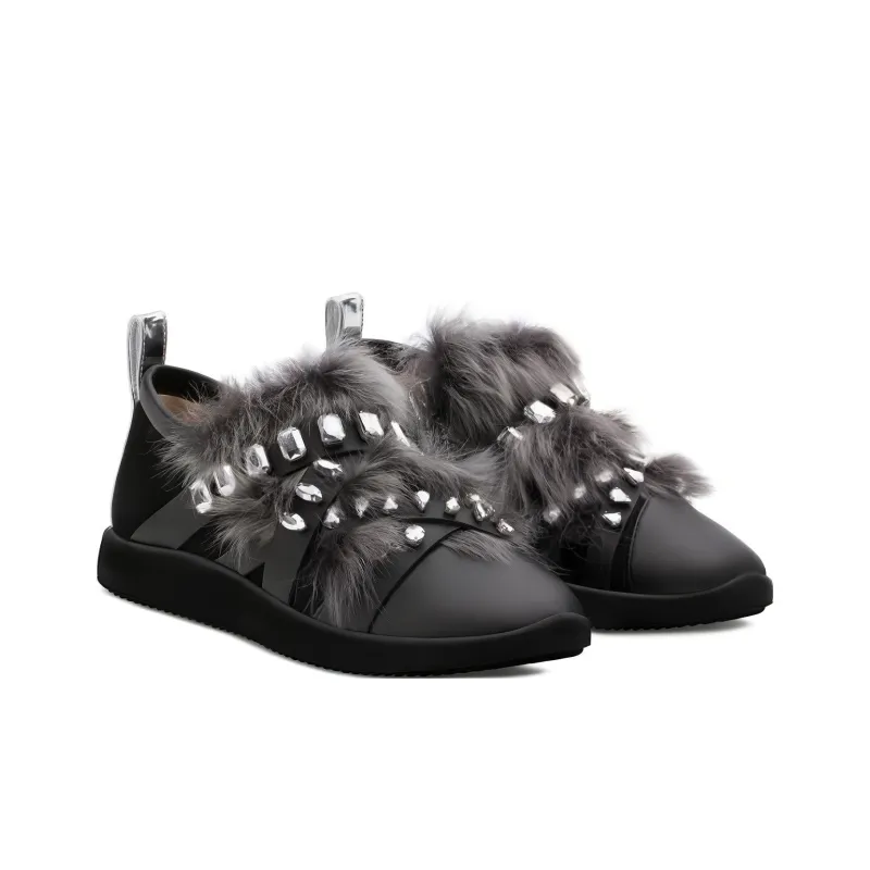 Giuseppe Zanotti/GZ Christie Winter Low-Top Casual Shoes Women's Black-2