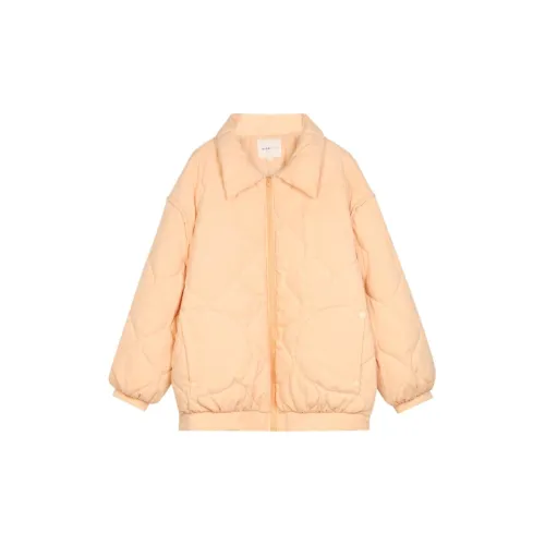 BLUEerror Puffer Jackets Women's Cream Orange